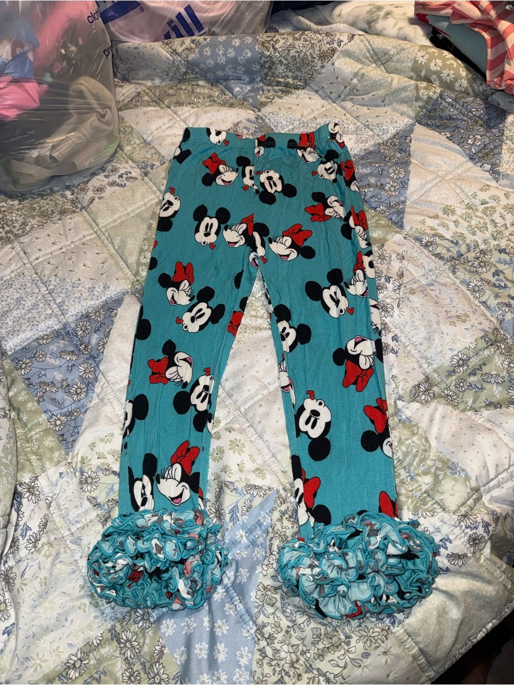 Disney Posh Peanut Girls Size 5T-6T 5 6 Minnie Mouse Ruffle Leggings Pants
